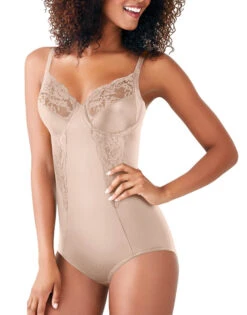Maidenform Flexees Pretty Collection Body Briefer FL1456 -Freshpair Lingerie Store Maidenform FL1456 Sandshell