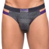 Male Power Cutout Thong Heather Haze 411-244 2 Male Power Cutout Thong Heather Haze 411-244 -Freshpair Lingerie Store Male Power 411 244 Grey B 1