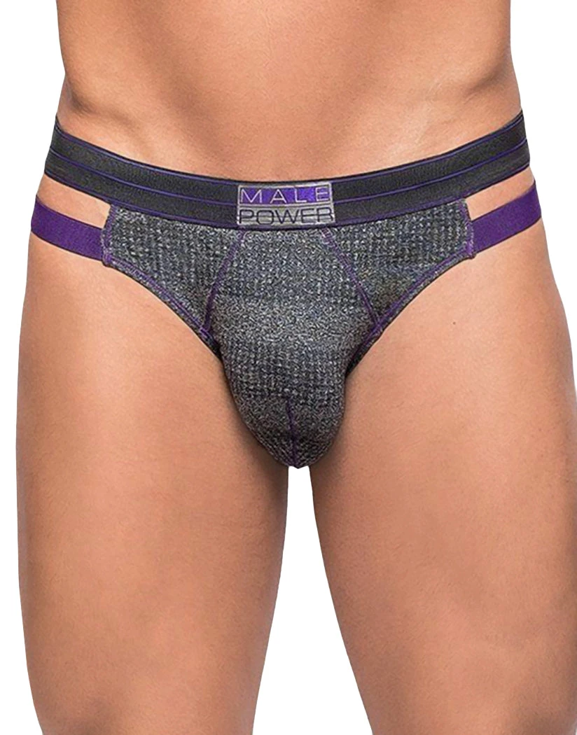 Male Power Cutout Thong Heather Haze 411-244 3 Male Power Cutout Thong Heather Haze 411-244
