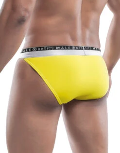 Malebasics Men's Ergonomic Pouch Bikini MBE03 -Freshpair Lingerie Store Malebasics MBE03 Yellow B 3