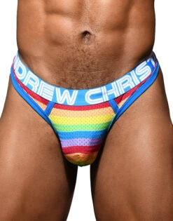 Andrew Christian Pride Mesh Thong W/ Almost Naked 92401