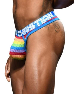 Andrew Christian Pride Mesh Thong W/ Almost Naked 92401 -Freshpair Lingerie Store Mar 92401Thong03
