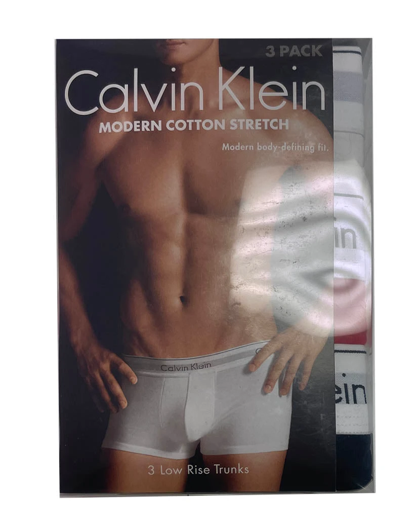 Calvin Klein Modern Cotton Stretch Low Rise Trunk 3-Pack NB1085 4 Calvin Klein Modern Cotton Stretch Low Rise Trunk 3-Pack NB1085 - Image 2