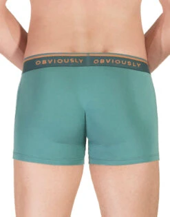 Obviously Men's EveryMan Boxer Brief 3 Inch Leg B00 -Freshpair Lingerie Store Obviously B00 Teal 1G B 3
