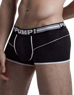 PUMP! Men's Free Fit Low Rise Cotton Trunk Black 11070 -Freshpair Lingerie Store PUMP 11070 Black B 1