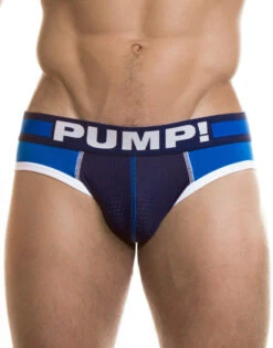 PUMP! Men's Titan Low Rise Cotton Mesh Brief Blue 12018