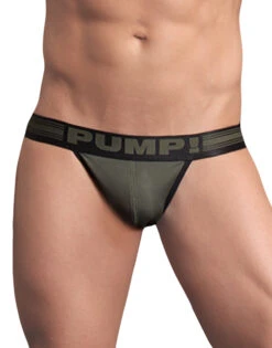 PUMP! Men's Free Fit Low Rise Jock Military Green 15035