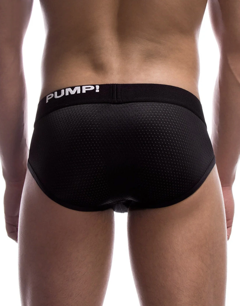 PUMP! Men's Classic Low Rise Mesh Black Briefs 12007 4 PUMP! Men's Classic Low Rise Mesh Black Briefs 12007 - Image 2
