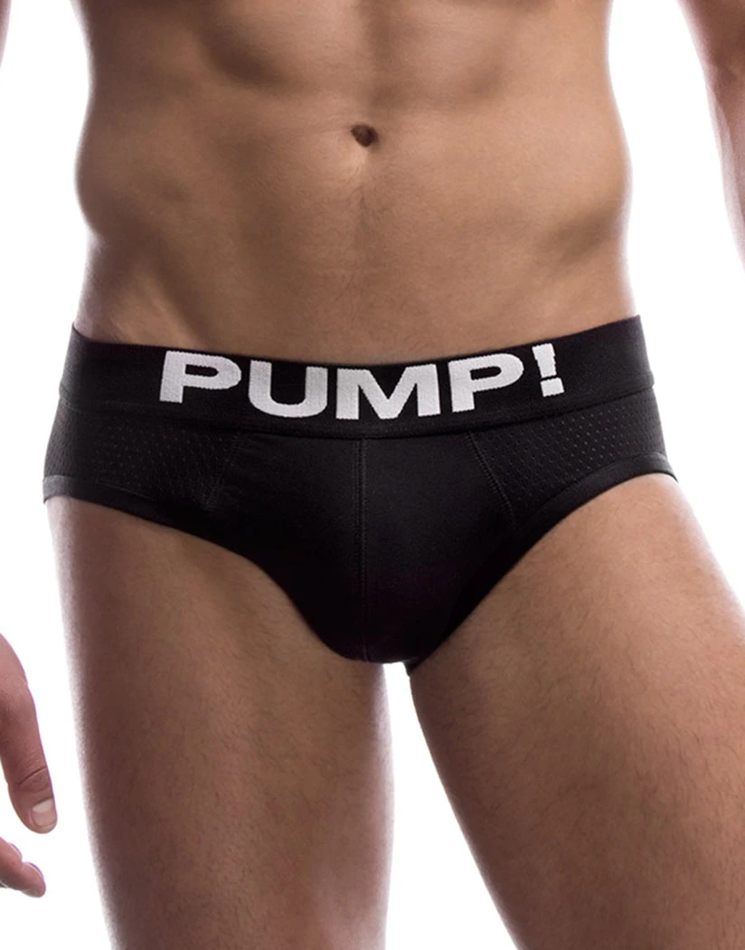 PUMP! Men's Classic Low Rise Mesh Black Briefs 12007 3 PUMP! Men's Classic Low Rise Mesh Black Briefs 12007