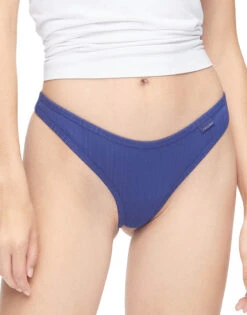Calvin Klein Women Ribbed Thong QD3884 -Freshpair Lingerie Store QD3884 501 main 3894x4755 Hi Res JPEG