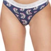 Calvin Klein CK One Cotton Thong Logo Step Print/ Seashore Blue QF5733