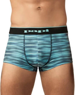 Papi Microflex Brazilian Trunks 2-Pack UMPA026 -Freshpair Lingerie Store UMPA026 AquaSpaceDyeBlackBeauty 2Pack 1