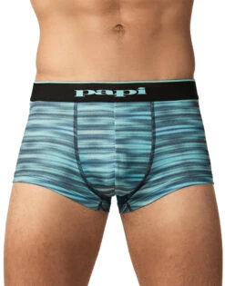 Papi Microflex Brazilian Trunks 2-Pack UMPA026 -Freshpair Lingerie Store UMPA026 AquaSpaceDyeBlackBeauty 2Pack 4