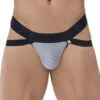 Xtremen Microfiber Jacquard Jockstrap 91085 -Freshpair Lingerie Store Xtremen 91085 Gray 1